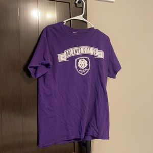 Purple men’s Orlando city soccer t-shirt